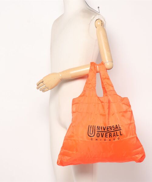 UNIVERSAL OVERALL(ユニバーサルオーバーオール)の「UNIVERSAL OVERALL ユニバーサルオーバーオール ヘソ巾着ポーチ(エコバッグ/サブバッグ・レディース・ブラック/オレンジ/ベージュ/オリーブ・FREE)」の6枚目の写真