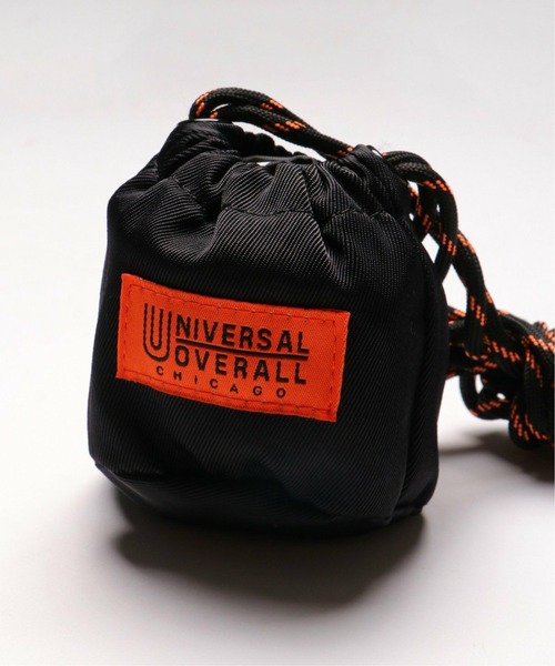 UNIVERSAL OVERALL(ユニバーサルオーバーオール)の「UNIVERSAL OVERALL ユニバーサルオーバーオール ヘソ巾着ポーチ(エコバッグ/サブバッグ・レディース・ブラック/オレンジ/ベージュ/オリーブ・FREE)」の2枚目の写真