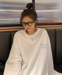 オーバーサイズ配色バックプリントTシャツ
