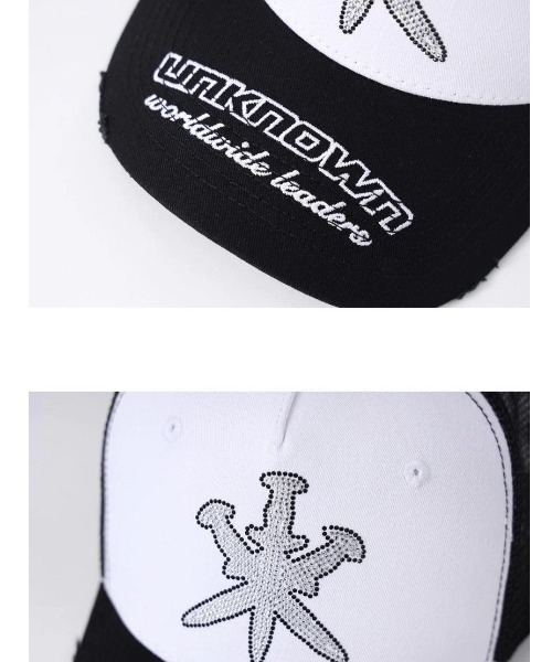 Unknown London ラインストーンブラックキャップ UNKNOWN LONDON（アンノウン・ロンドン）の「UNKNOWN LONDON