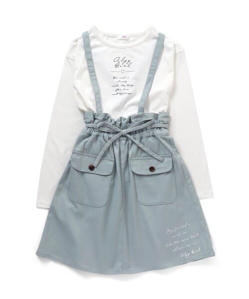 algy(アルジー)の「ロンT&ジャンスカセット(ジャンパースカート・キッズ・ミント/インディゴブルー/チェック・X-SMALL/XX-SMALL/MEDIUM/SMALL/XXX-SMALL)」の9枚目の写真