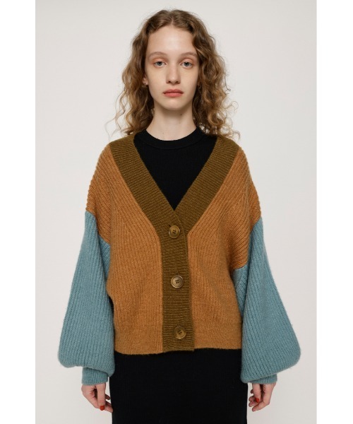 SLY（スライ）の「COLOR BLOCK C/D カラーブロック カーディガン