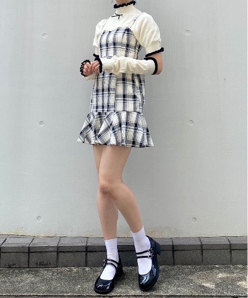 TITTY&CO.（ティティーアンドコー）の「【TITTY&CO.】ハイネックリボンニット×アームウォーマーセット（ニット/セーター・レディース・ホワイト/ピンクベージュ/ブラック・FREE）」の17枚目の写真