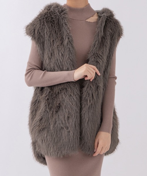 qumerry.（キュメリ）の「カットデザインニットワンピース（ワンピース・レディース・グレー系その他/ブラック・SMALL/MEDIUM）」の16枚目の写真