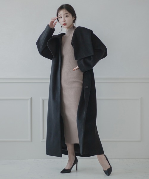 qumerry.（キュメリ）の「カットデザインニットワンピース（ワンピース・レディース・グレー系その他/ブラック・SMALL/MEDIUM）」の19枚目の写真