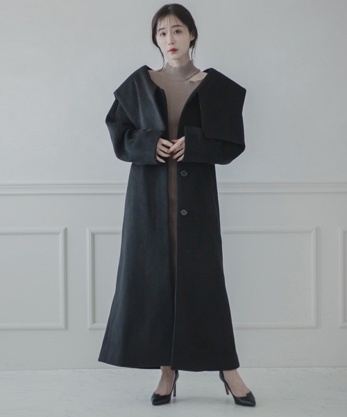 qumerry.（キュメリ）の「カットデザインニットワンピース（ワンピース・レディース・グレー系その他/ブラック・SMALL/MEDIUM）」の20枚目の写真