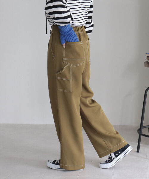 fredy emue（フレディエミュ）の「ダブルクロス ペインターパンツ（その他パンツ・レディース・ブラック/オリーブ・38/36）」の2枚目の写真