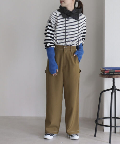 fredy emue（フレディエミュ）の「ダブルクロス ペインターパンツ（その他パンツ・レディース・ブラック/オリーブ・38/36）」の4枚目の写真