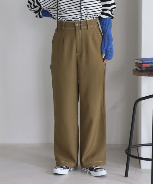 fredy emue（フレディエミュ）の「ダブルクロス ペインターパンツ（その他パンツ・レディース・ブラック/オリーブ・38/36）」の11枚目の写真