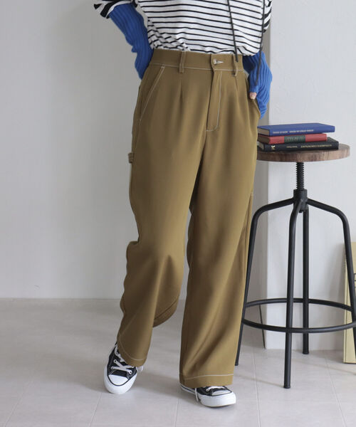 fredy emue（フレディエミュ）の「ダブルクロス ペインターパンツ（その他パンツ・レディース・ブラック/オリーブ・38/36）」の12枚目の写真