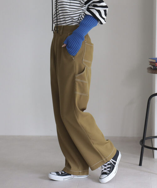 fredy emue（フレディエミュ）の「ダブルクロス ペインターパンツ（その他パンツ・レディース・ブラック/オリーブ・38/36）」の14枚目の写真
