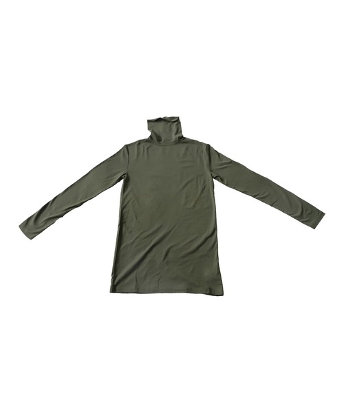 antiqua(アンティカ)の「ヒートハイネックメロウトップス(Tシャツ/カットソー・レディース・ホワイト系その他/カーキ/ブラック系その他/グレー・FREE/L)」の9枚目の写真