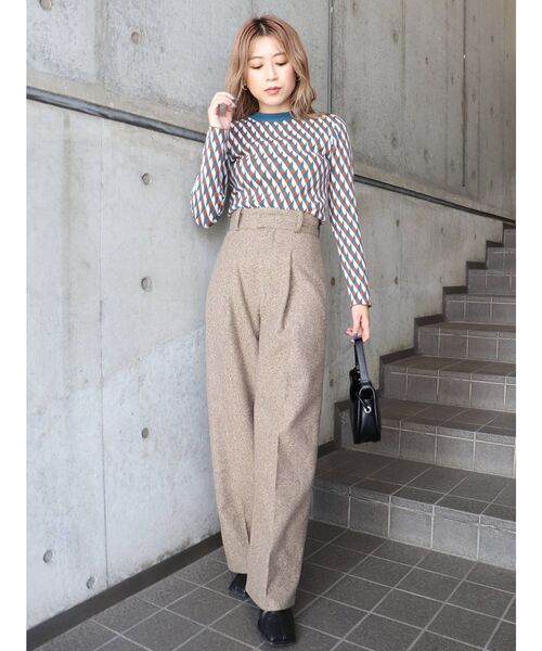 MURUA（ムルーア）の「ジオメタイトニット（ニット/セーター・レディース・ブラック/オレンジ/パープル・FREE）」の15枚目の写真