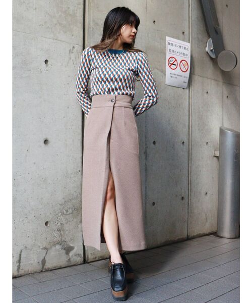 MURUA（ムルーア）の「ジオメタイトニット（ニット/セーター・レディース・ブラック/オレンジ/パープル・FREE）」の18枚目の写真