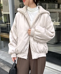 セール】テンセルレーヨンサテン MA-1 ブルゾン（ブルゾン）｜23区