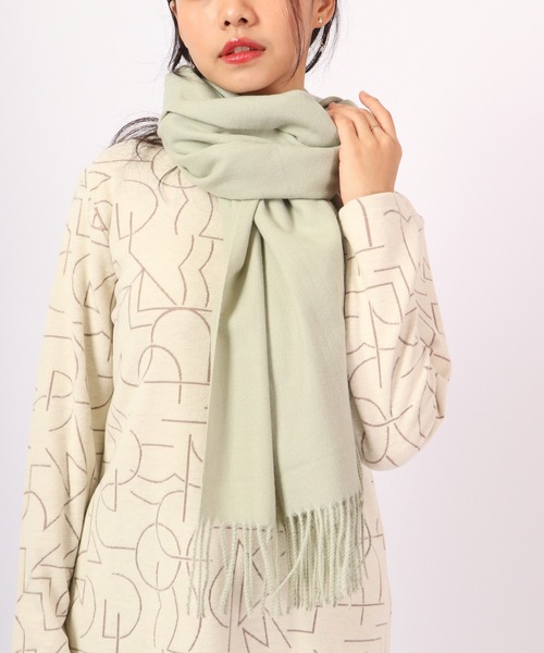 FUNALIVE（ファンアライブ）の「goods365select 洗えるカシミヤライクストールマフラー（ストール/ショール・レディース・ピンク/ブラック/ライトグレー/ライトブルー/ライトブラウン/ピンク系/グレイッシュベージュ/ベージュ/グリーン系/ライトグリーン・FREE）」の6枚目の写真