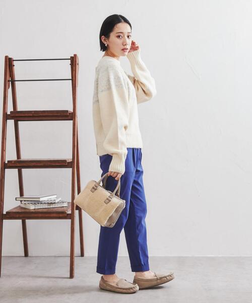 coen（コーエン）の「撥水フェイクファーモカシン（モカシン/デッキシューズ・レディース・グレー/ブラック・S/M/L/XL）」の7枚目の写真