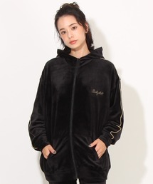 親子お揃い パイピングベロアジップパーカー 7100A (ボトム別売り)