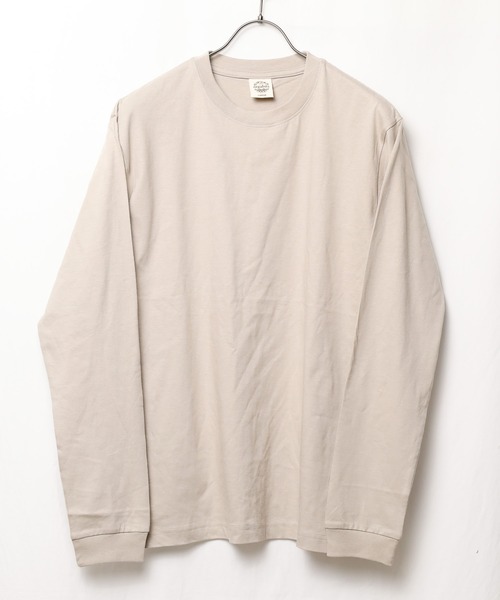 NO WAY(ノーウェイ)の「/オーガニックコットン/ロングスリーブTシャツ(Tシャツ/カットソー・メンズ・スミクロ/グレイッシュベージュ/ナチュラル・LARGE/MEDIUM/SMALL)」の4枚目の写真