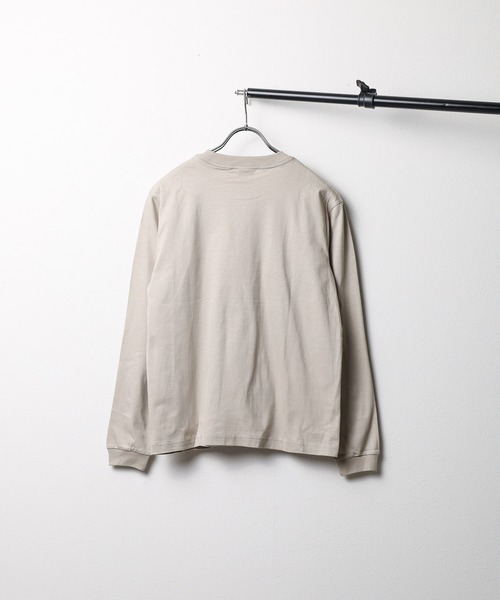 NO WAY(ノーウェイ)の「/オーガニックコットン/ロングスリーブTシャツ(Tシャツ/カットソー・メンズ・スミクロ/グレイッシュベージュ/ナチュラル・LARGE/MEDIUM/SMALL)」の9枚目の写真