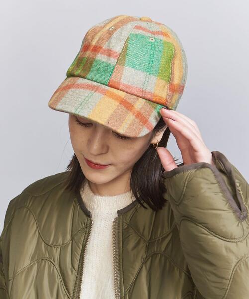 BEAUTY&YOUTH UNITED ARROWS（ビューティーアンドユースユナイテッドアローズ）の「チェック キャップ（キャップ・レディース・オリーブ/グレー・FREE）」の4枚目の写真