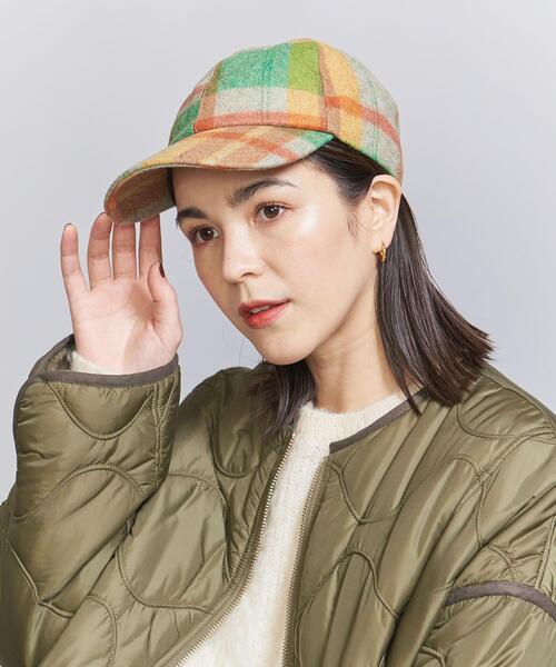 BEAUTY&YOUTH UNITED ARROWS（ビューティーアンドユースユナイテッドアローズ）の「チェック キャップ（キャップ・レディース・オリーブ/グレー・FREE）」の5枚目の写真