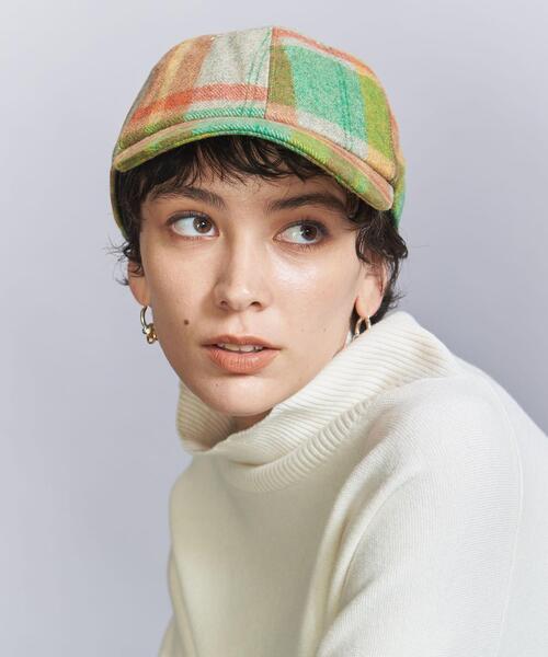 BEAUTY&YOUTH UNITED ARROWS（ビューティーアンドユースユナイテッドアローズ）の「チェック キャップ（キャップ・レディース・オリーブ/グレー・FREE）」の8枚目の写真