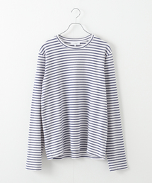 SAVE KHAKI UNITED L/S ORGANIC COTTON HEMP STRIPE CREW