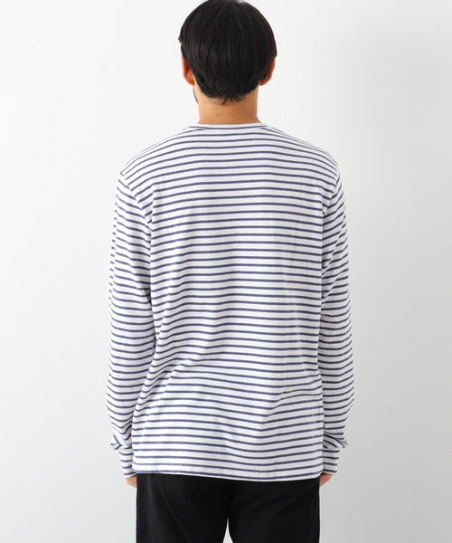 SAVE KHAKI UNITED(セーブカーキユナイテッド)の「SAVE KHAKI UNITED L/S ORGANIC COTTON HEMP STRIPE CREW(Tシャツ/カットソー・メンズ・ホワイト・LARGE/X-LARGE)」の13枚目の写真