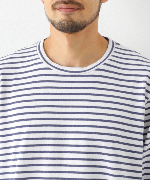 SAVE KHAKI UNITED(セーブカーキユナイテッド)の「SAVE KHAKI UNITED L/S ORGANIC COTTON HEMP STRIPE CREW(Tシャツ/カットソー・メンズ・ホワイト・LARGE/X-LARGE)」の11枚目の写真