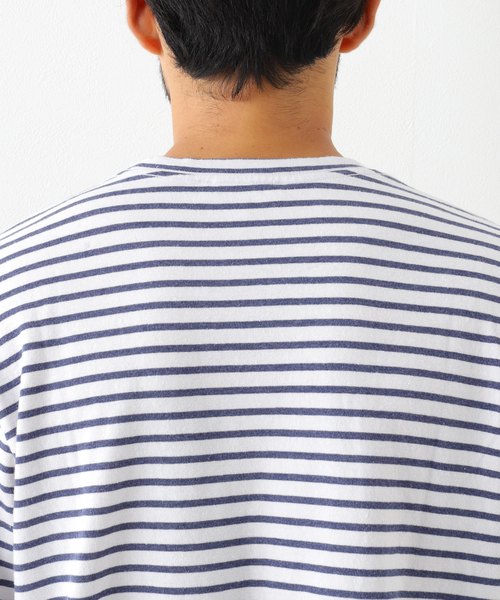 SAVE KHAKI UNITED(セーブカーキユナイテッド)の「SAVE KHAKI UNITED L/S ORGANIC COTTON HEMP STRIPE CREW(Tシャツ/カットソー・メンズ・ホワイト・LARGE/X-LARGE)」の12枚目の写真