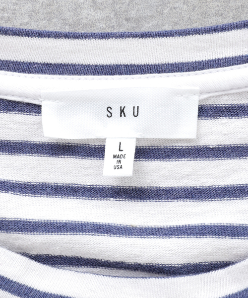 SAVE KHAKI UNITED(セーブカーキユナイテッド)の「SAVE KHAKI UNITED L/S ORGANIC COTTON HEMP STRIPE CREW(Tシャツ/カットソー・メンズ・ホワイト・LARGE/X-LARGE)」の8枚目の写真