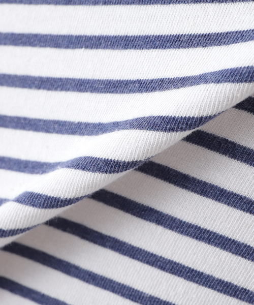 SAVE KHAKI UNITED(セーブカーキユナイテッド)の「SAVE KHAKI UNITED L/S ORGANIC COTTON HEMP STRIPE CREW(Tシャツ/カットソー・メンズ・ホワイト・LARGE/X-LARGE)」の14枚目の写真