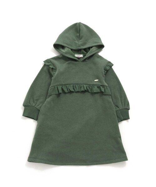 Seraph（セラフ）の「裏シャギーパーカーワンピース_あったか（ワンピース・キッズ・ベージュ/グリーン/ピンク・90/130/80/95/120/140/100/110）」の3枚目の写真