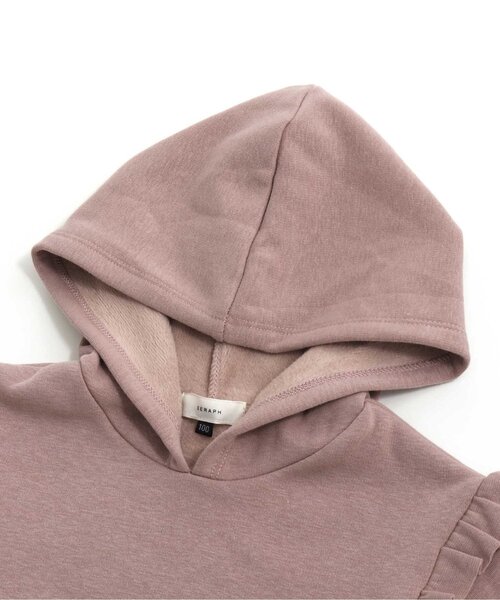 Seraph（セラフ）の「裏シャギーパーカーワンピース_あったか（ワンピース・キッズ・ベージュ/グリーン/ピンク・90/130/80/95/120/140/100/110）」の6枚目の写真