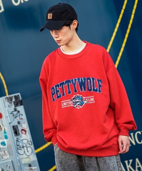 improves（インプローブス）の「PETTYWOLF サガラ刺繍 クルーネック トレーナー（スウェット・メンズ・グリーン/レッド/ネイビー/グレー・LARGE/MEDIUM）」の16枚目の写真