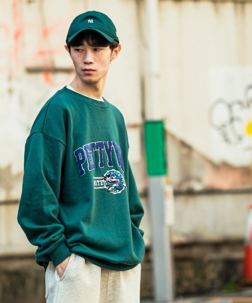 improves（インプローブス）の「PETTYWOLF サガラ刺繍 クルーネック トレーナー（スウェット・メンズ・グリーン/レッド/ネイビー/グレー・LARGE/MEDIUM）」の9枚目の写真