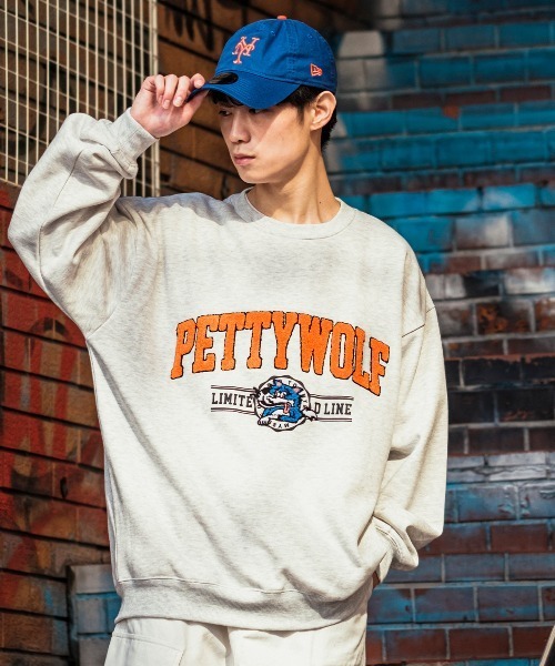 improves（インプローブス）の「PETTYWOLF サガラ刺繍 クルーネック トレーナー（スウェット・メンズ・グリーン/レッド/ネイビー/グレー・LARGE/MEDIUM）」の5枚目の写真