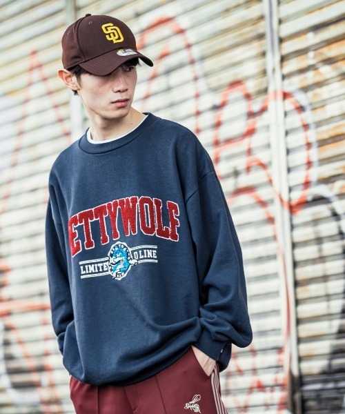 improves（インプローブス）の「PETTYWOLF サガラ刺繍 クルーネック トレーナー（スウェット・メンズ・グリーン/レッド/ネイビー/グレー・LARGE/MEDIUM）」の12枚目の写真