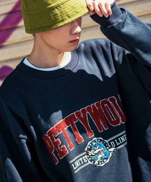 improves（インプローブス）の「PETTYWOLF サガラ刺繍 クルーネック トレーナー（スウェット・メンズ・グリーン/レッド/ネイビー/グレー・LARGE/MEDIUM）」の14枚目の写真