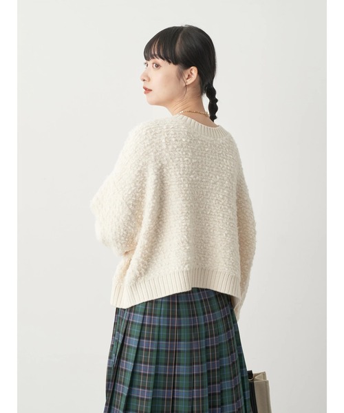 earth music&ecology（アースミュージックアンドエコロジー）の「ボアニットプルオーバー（ニット/セーター・レディース・マスタード/チャコールグレー/アイボリー・FREE）」の22枚目の写真