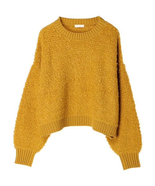 earth music&ecology（アースミュージックアンドエコロジー）の「ボアニットプルオーバー（ニット/セーター・レディース・マスタード/チャコールグレー/アイボリー・FREE）」の18枚目の写真