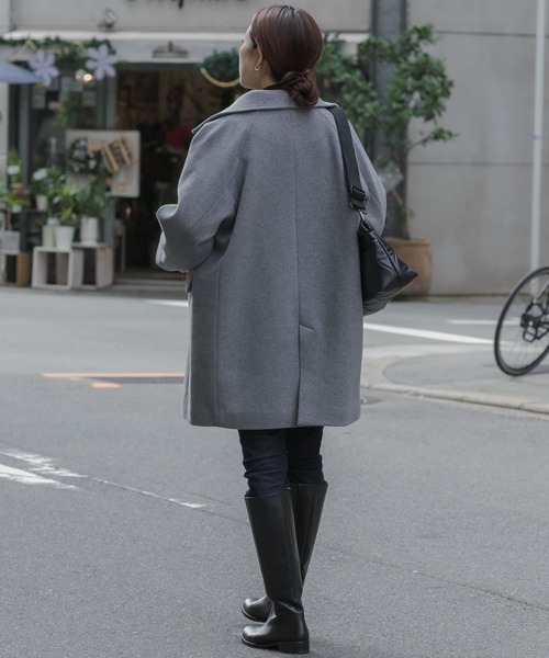 URBAN RESEARCH Sonny Label(アーバンリサーチサニーレーベル)の「メルトンミディピーコート(ピーコート・レディース・グレー/ネイビー/ベージュ・FREE)」の20枚目の写真