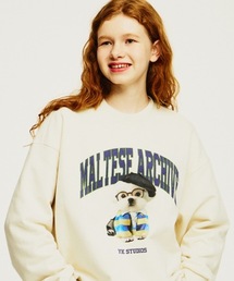 WaiKei | 【WaiKei 】プレッピーマルチーズスウェットシャツ / Preppy maltese sweatshirts(スウェット)