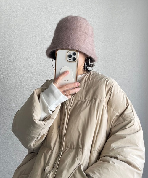 wee9s（ウィークス）の「shaggy far bucket hat / シャギーファーバケットハット（ハット・レディース・ホワイト/ベージュ/ブラック・FREE）」の3枚目の写真