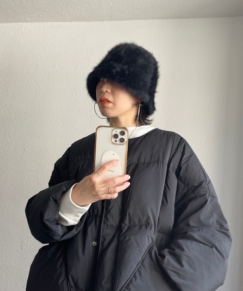 wee9s（ウィークス）の「shaggy far bucket hat / シャギーファーバケットハット（ハット・レディース・ホワイト/ベージュ/ブラック・FREE）」の19枚目の写真