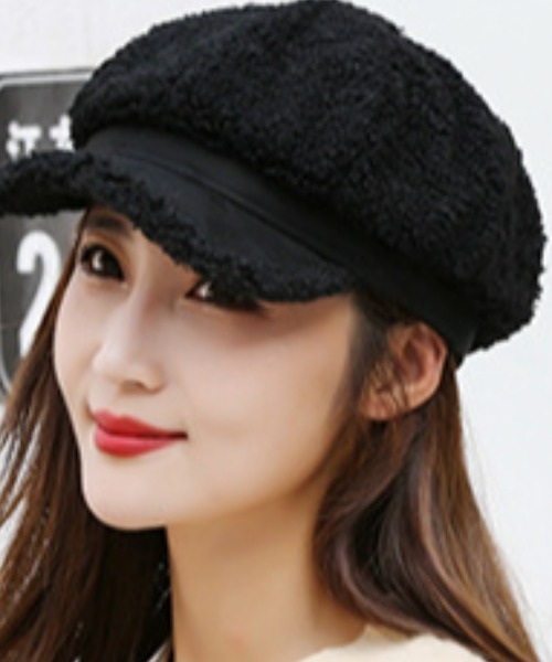 gossip！ロサンゼルス（ゴシップロサンゼルス）の「ボアキャスケット（キャスケット・レディース・ホワイト/ブラック・FREE）」の8枚目の写真