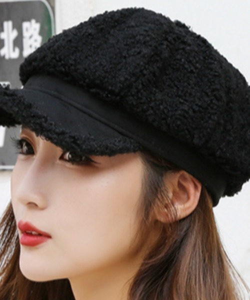 gossip！ロサンゼルス（ゴシップロサンゼルス）の「ボアキャスケット（キャスケット・レディース・ホワイト/ブラック・FREE）」の7枚目の写真