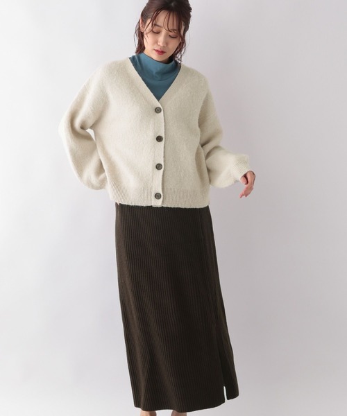 GLOBAL WORK(グローバルワーク)の「2WAYシャギーカーデ*スカートセット/123388(ワンピース・レディース・ライトブルー/ベージュ/オレンジ/グリーン系その他・FREE)」の7枚目の写真