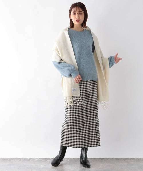 GLOBAL WORK(グローバルワーク)の「2WAYシャギーカーデ*スカートセット/123388(ワンピース・レディース・ライトブルー/ベージュ/オレンジ/グリーン系その他・FREE)」の15枚目の写真